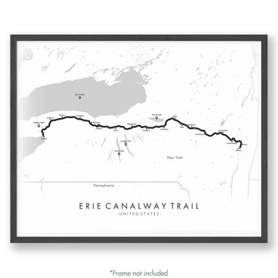 Trail Poster of Erie Canalway Trail - White