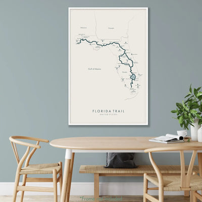 Trail Poster of Florida Trail - Beige Mockup