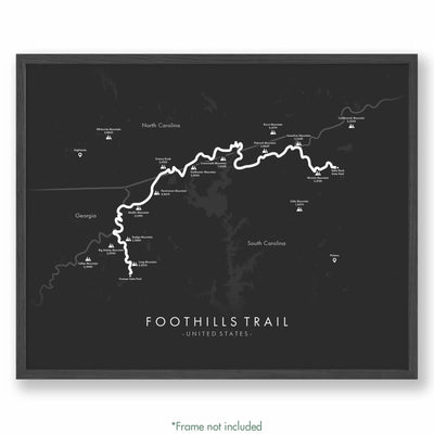 Trail Poster of Foothills Trail - Grey