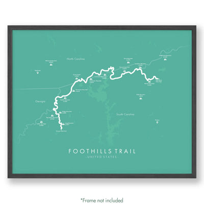 Trail Poster of Foothills Trail - Teal