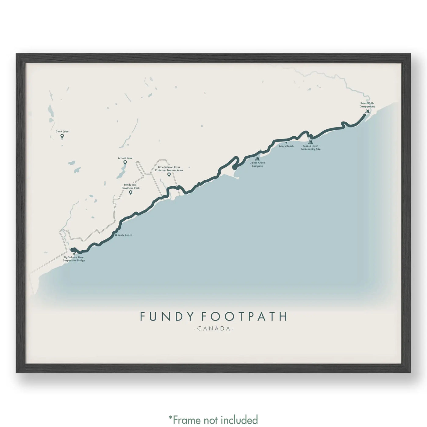 Trail Poster of Fundy Footpath - Beige