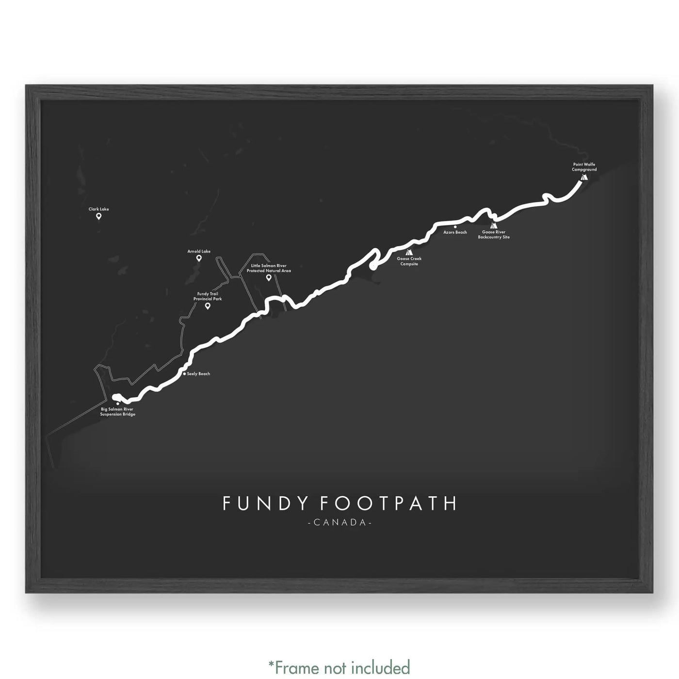 Trail Poster of Fundy Footpath - Grey