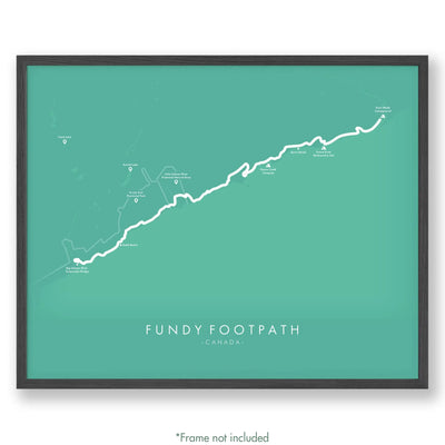 Trail Poster of Fundy Footpath - Teal