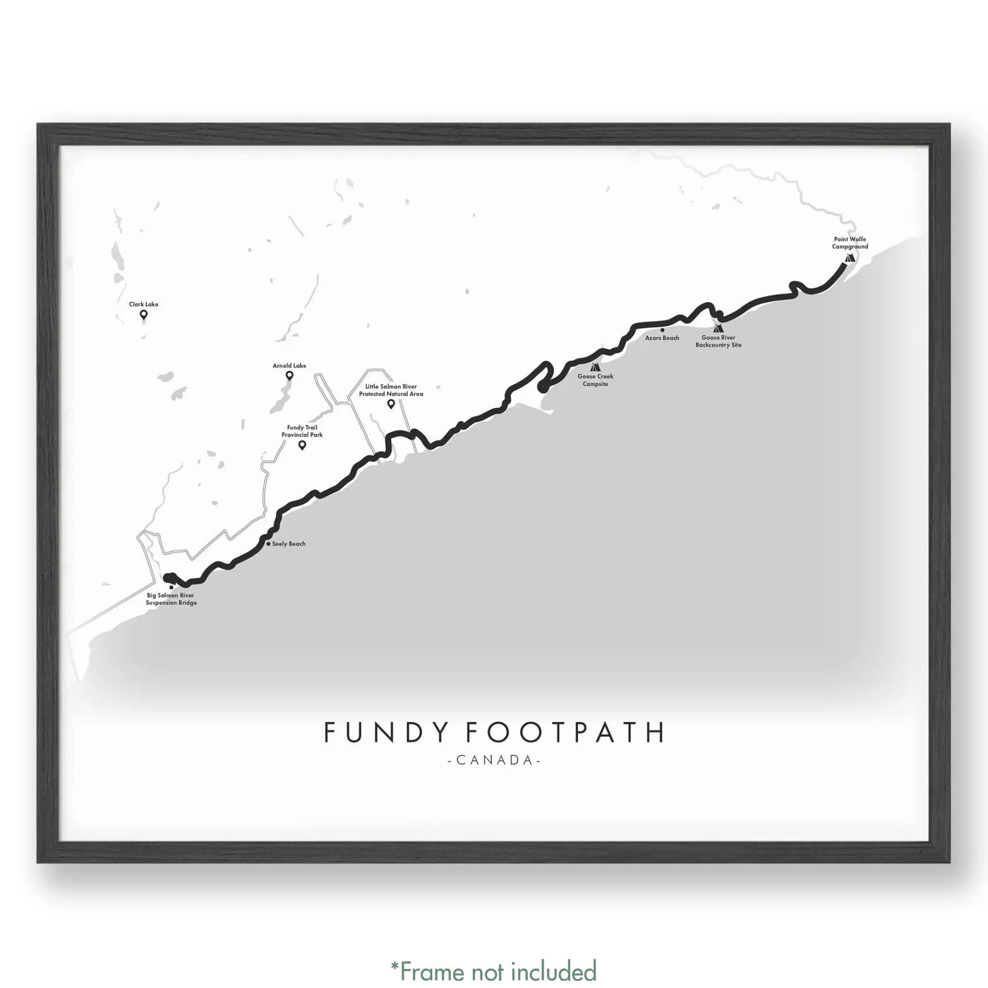 Trail Poster of Fundy Footpath - White