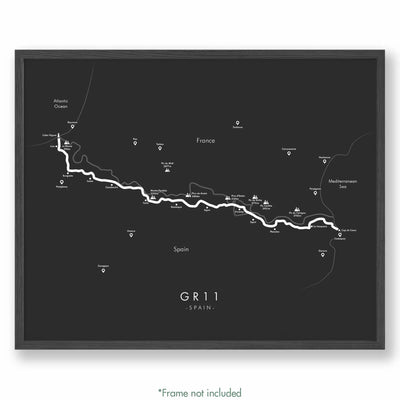 Trail Poster of GR11 - Grey