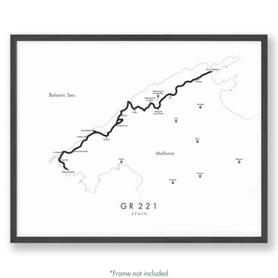 Trail Poster of GR221 - White