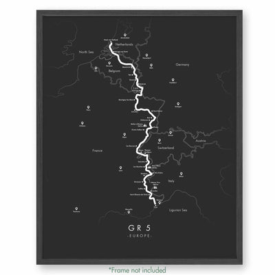 Trail Poster of GR5 - Grey