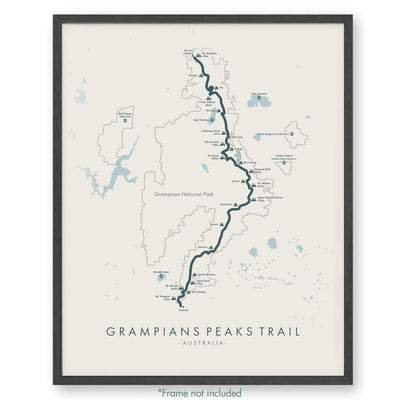 Trail Poster of Grampians Peaks Trail - Beige