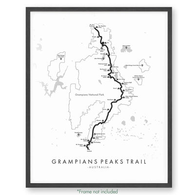 Trail Poster of Grampians Peaks Trail - White