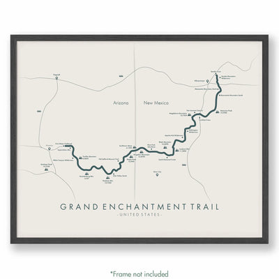 Trail Poster of Grand Enchantment Trail - Beige