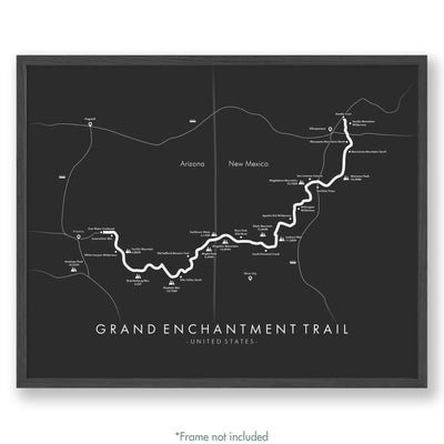 Trail Poster of Grand Enchantment Trail - Grey