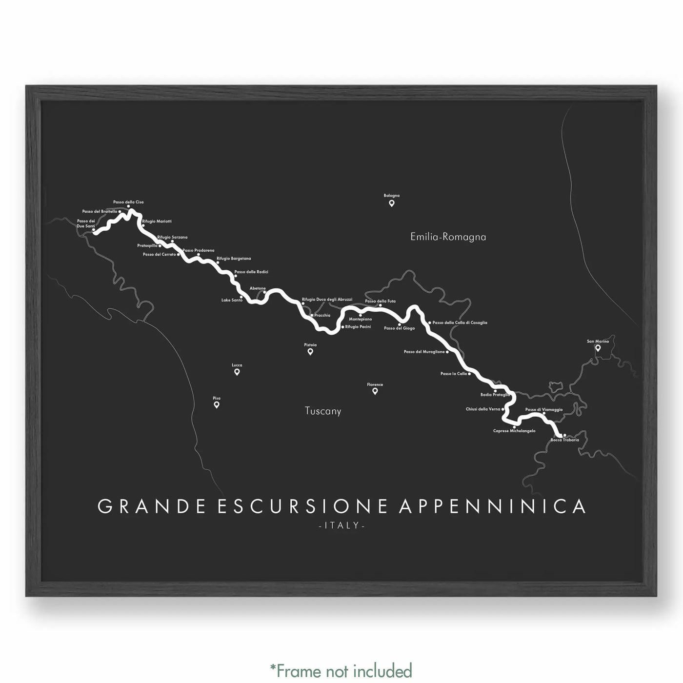 Trail Poster of Grande Escursione Appenninica - Grey