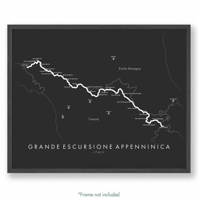 Trail Poster of Grande Escursione Appenninica - Grey