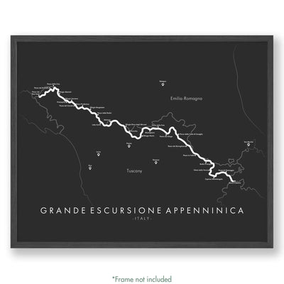 Trail Poster of Grande Escursione Appenninica - Grey