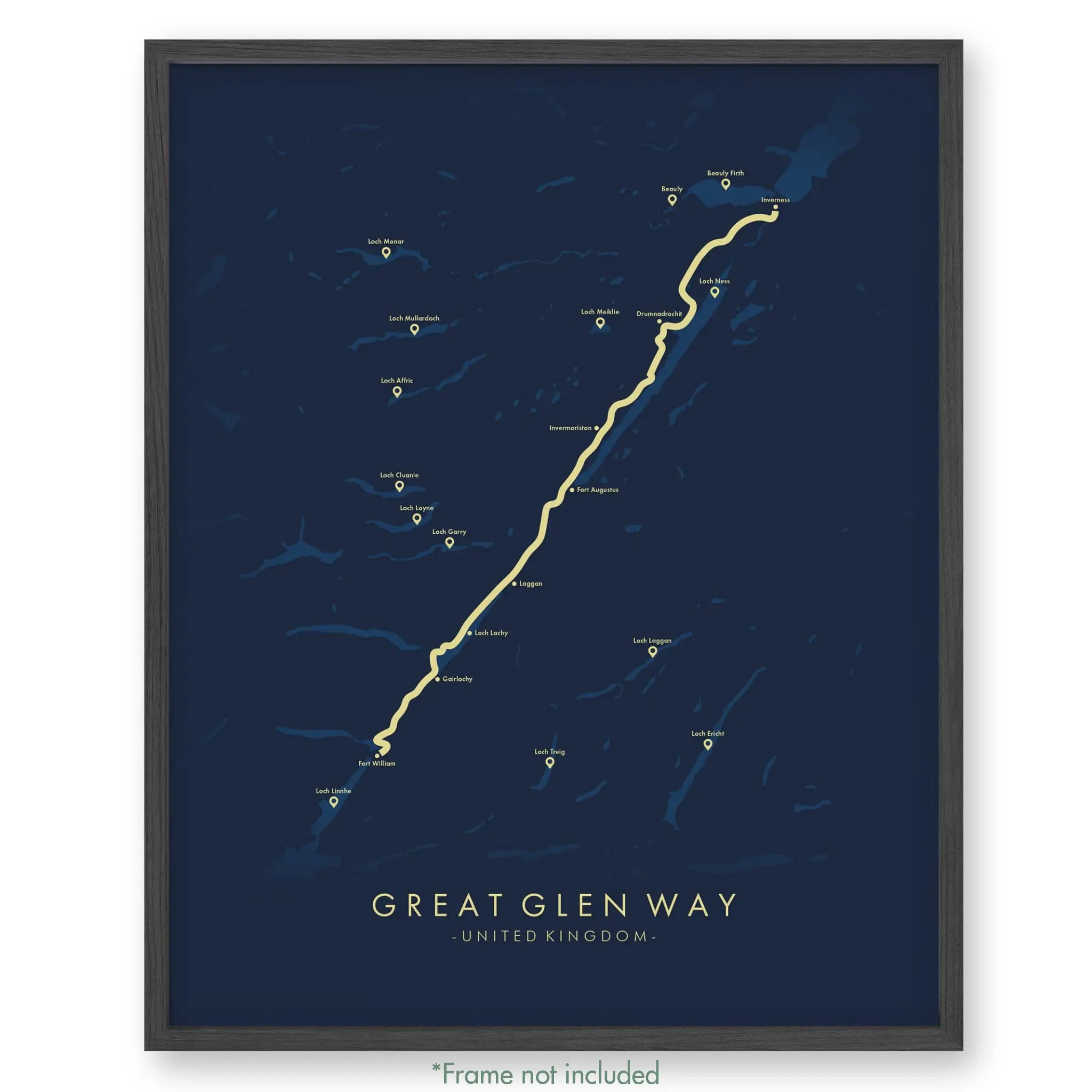 Great Glen Way Map | Great Glen Way Poster | Tell Your Trail