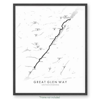 Trail Poster of Great Glen Way - White