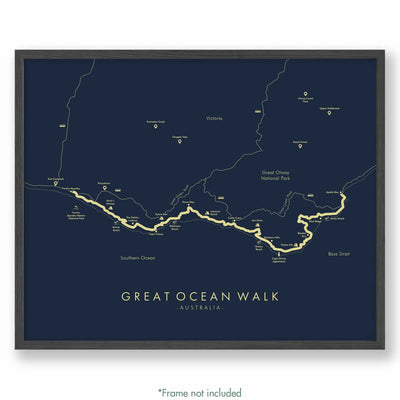 Trail Poster of Great Ocean Walk - Blue