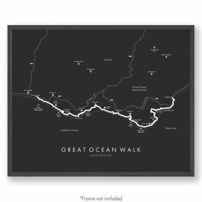 Trail Poster of Great Ocean Walk - Grey