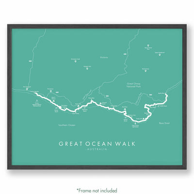 Trail Poster of Great Ocean Walk - Teal