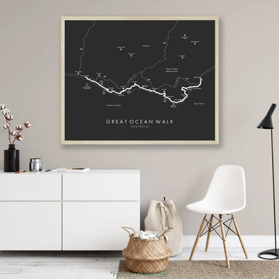 Trail Poster of Great Ocean Walk - Grey Mockup