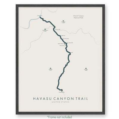 Trail Poster of Havasu Canyon Trail - Beige