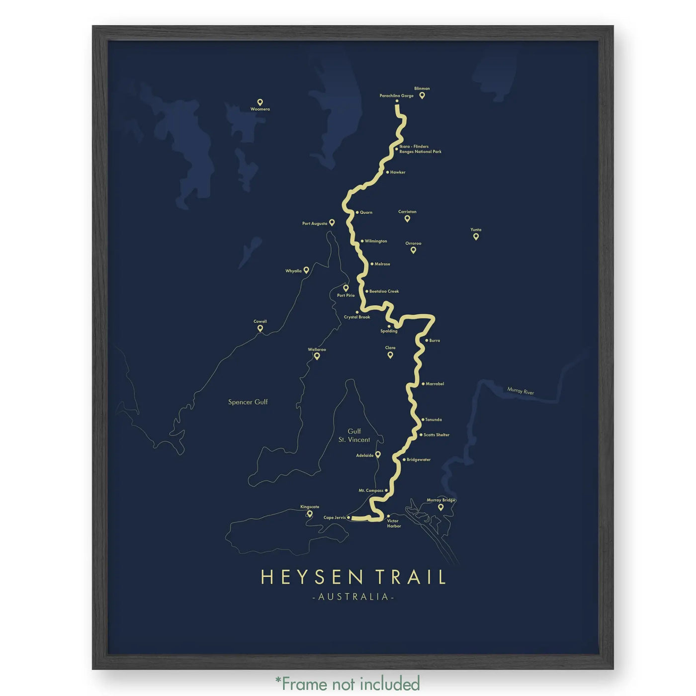 Trail Poster of Heysen Trail - Blue