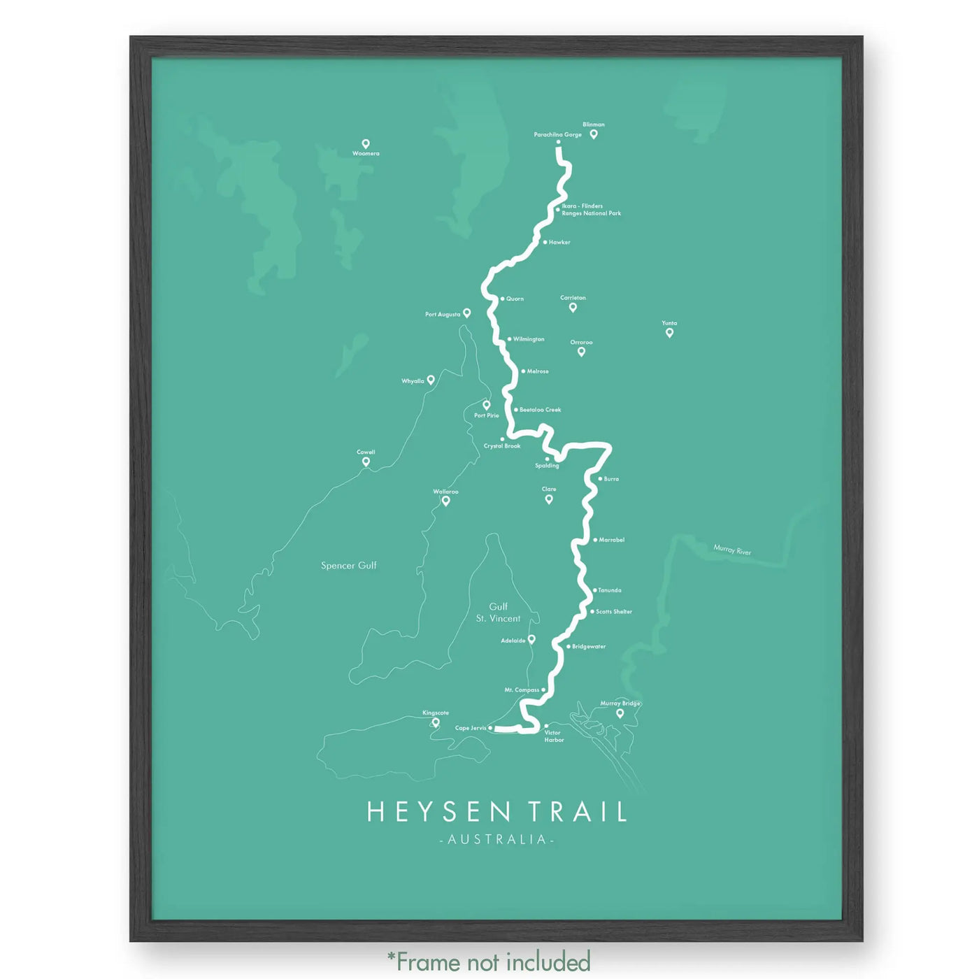 Trail Poster of Heysen Trail - Teal