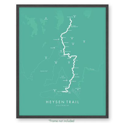 Trail Poster of Heysen Trail - Teal