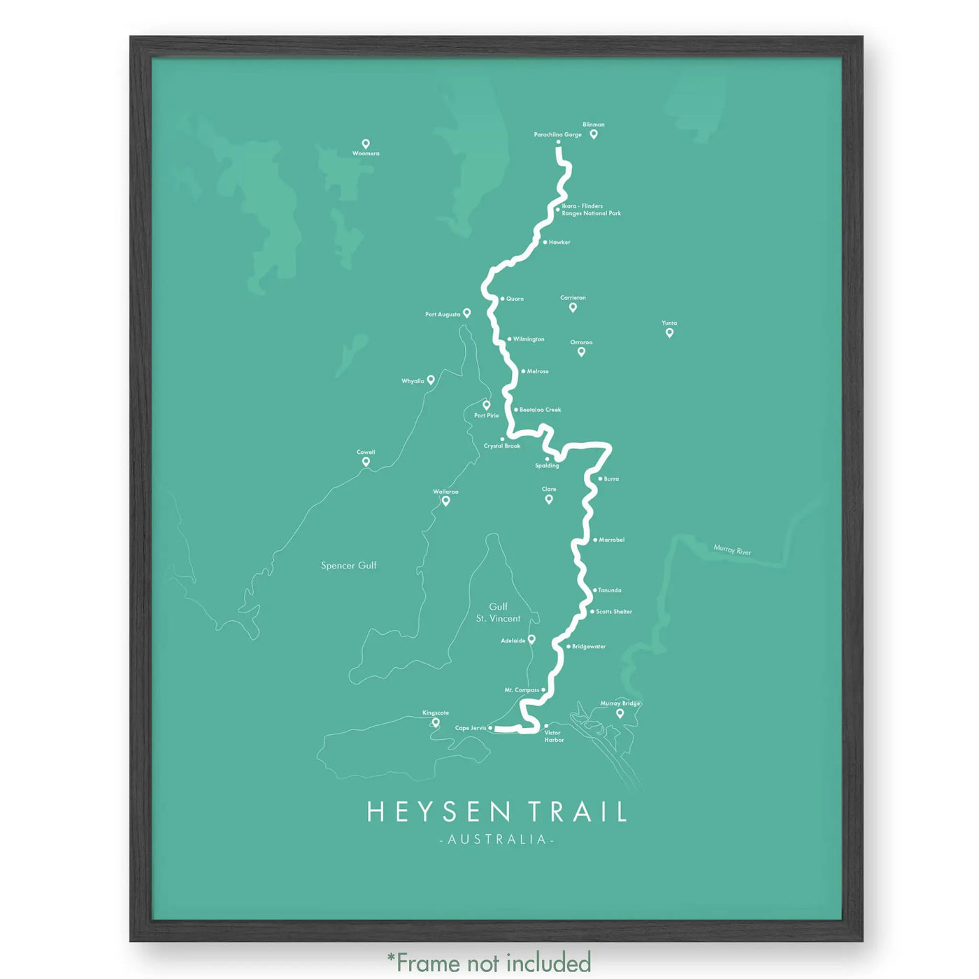 Trail Poster of Heysen Trail - Teal