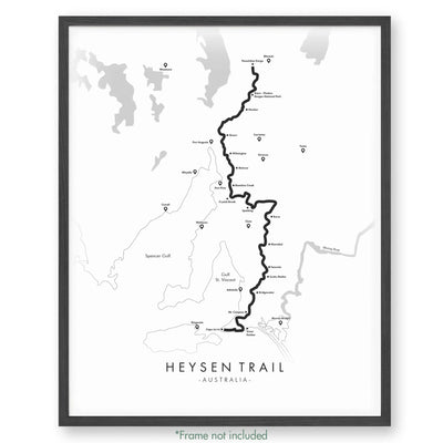 Trail Poster of Heysen Trail - White