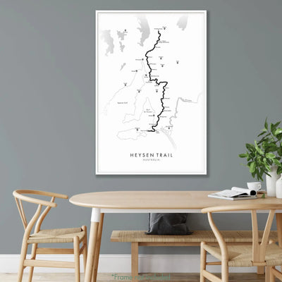 Trail Poster of Heysen Trail - White Mockup
