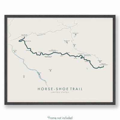 Trail Poster of Horse-Shoe Trail - Beige