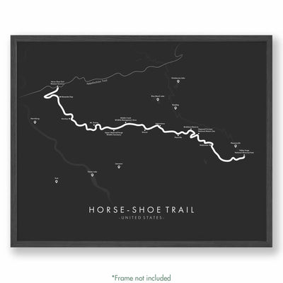 Trail Poster of Horse-Shoe Trail - Grey