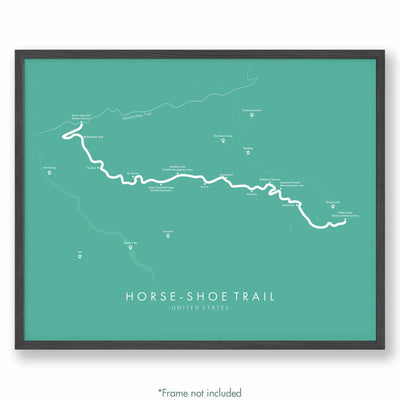 Trail Poster of Horse-Shoe Trail - Teal