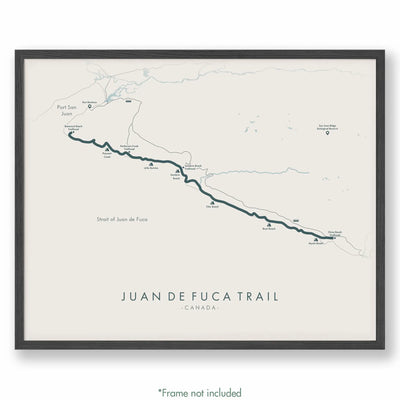 Trail Poster of Juan de Fuca Trail - Beige