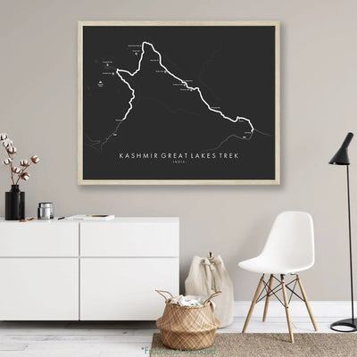 Trail Poster of Kashmir Great Lakes Trek - Grey Mockup