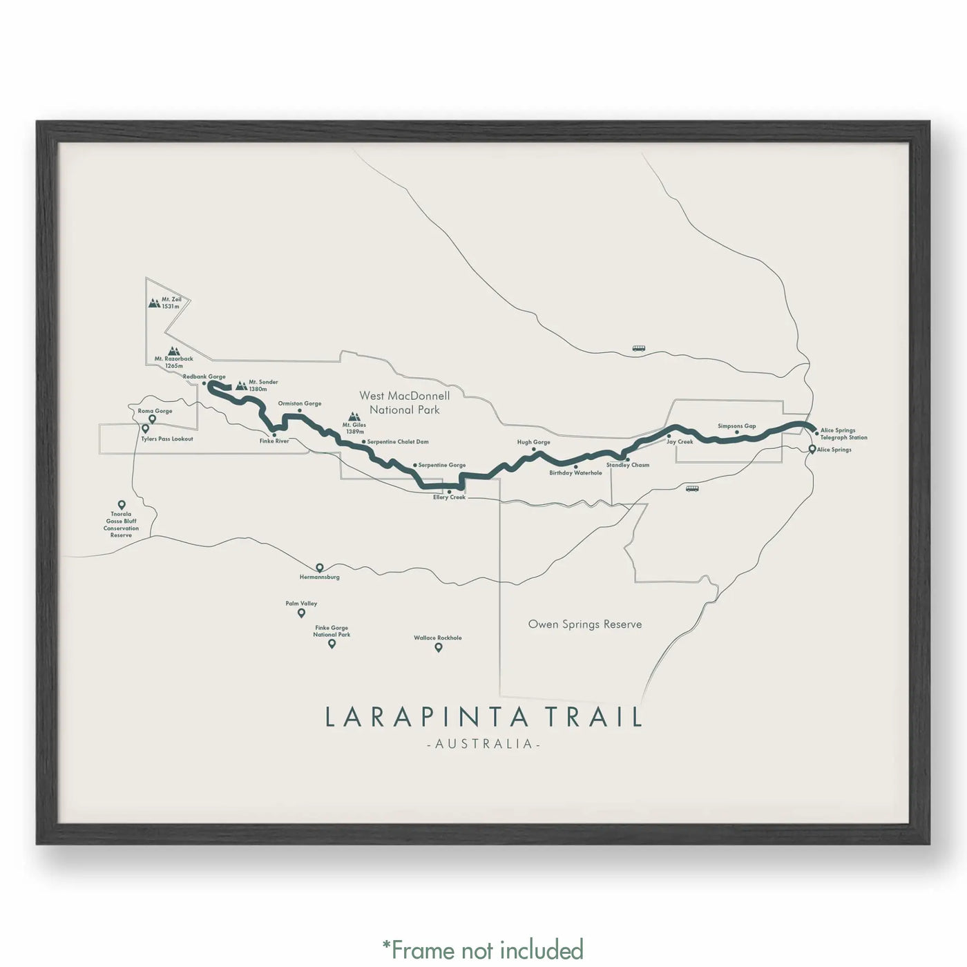 Trail Poster of Larapinta Trail - Beige