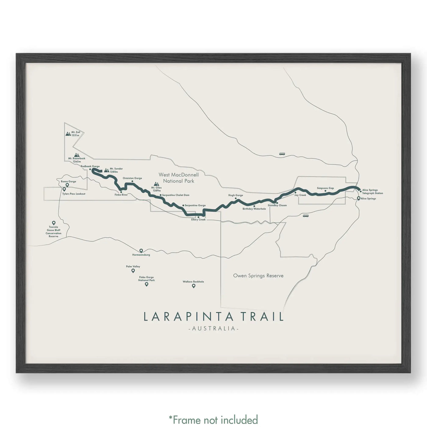 Trail Poster of Larapinta Trail - Beige