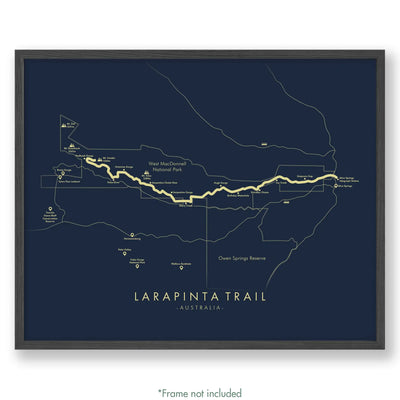 Trail Poster of Larapinta Trail - Blue