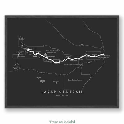 Trail Poster of Larapinta Trail - Grey