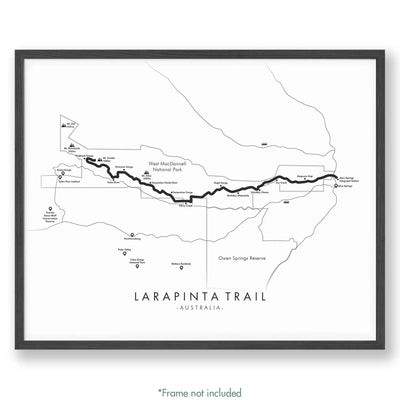 Trail Poster of Larapinta Trail - White
