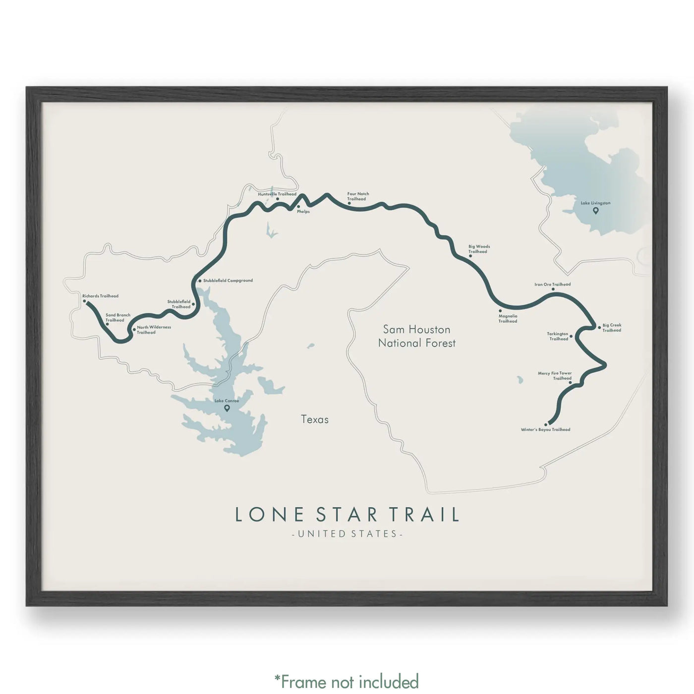 Trail Poster of Lone Star Trail - Beige