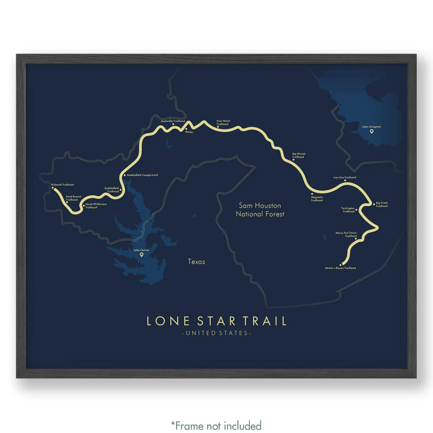 Trail Poster of Lone Star Trail - Blue