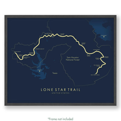 Trail Poster of Lone Star Trail - Blue