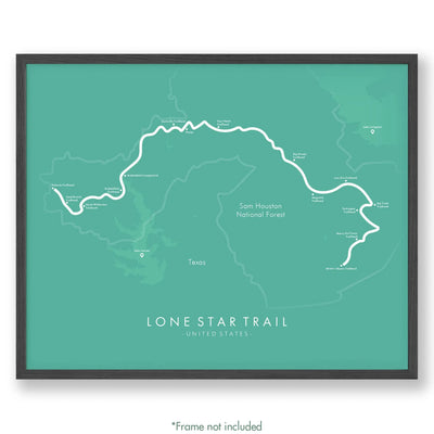 Trail Poster of Lone Star Trail - Teal