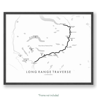 Trail Poster of Long Range Traverse - White