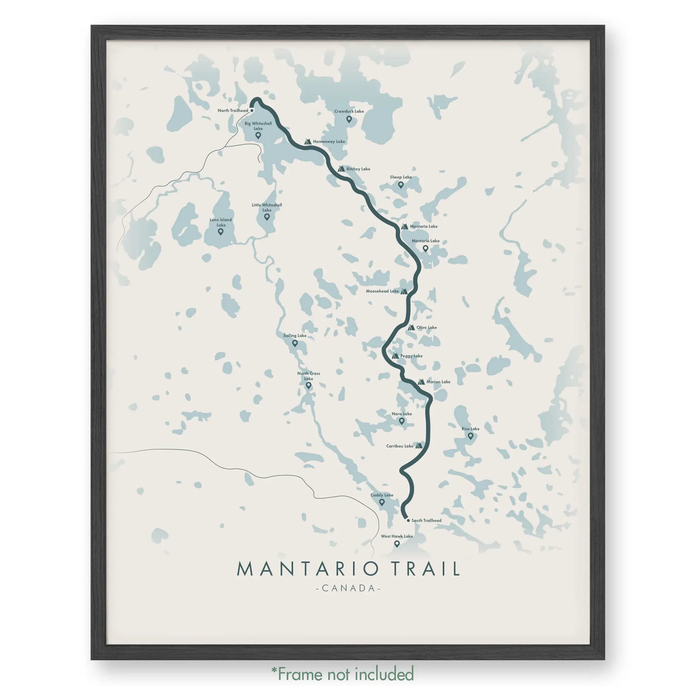 Trail Poster of Mantario Trail - Beige