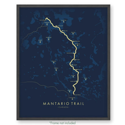 Trail Poster of Mantario Trail - Blue