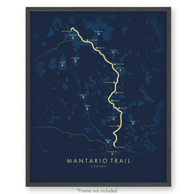 Trail Poster of Mantario Trail - Blue
