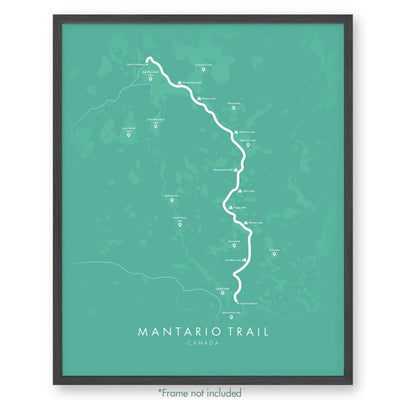 Trail Poster of Mantario Trail - Teal